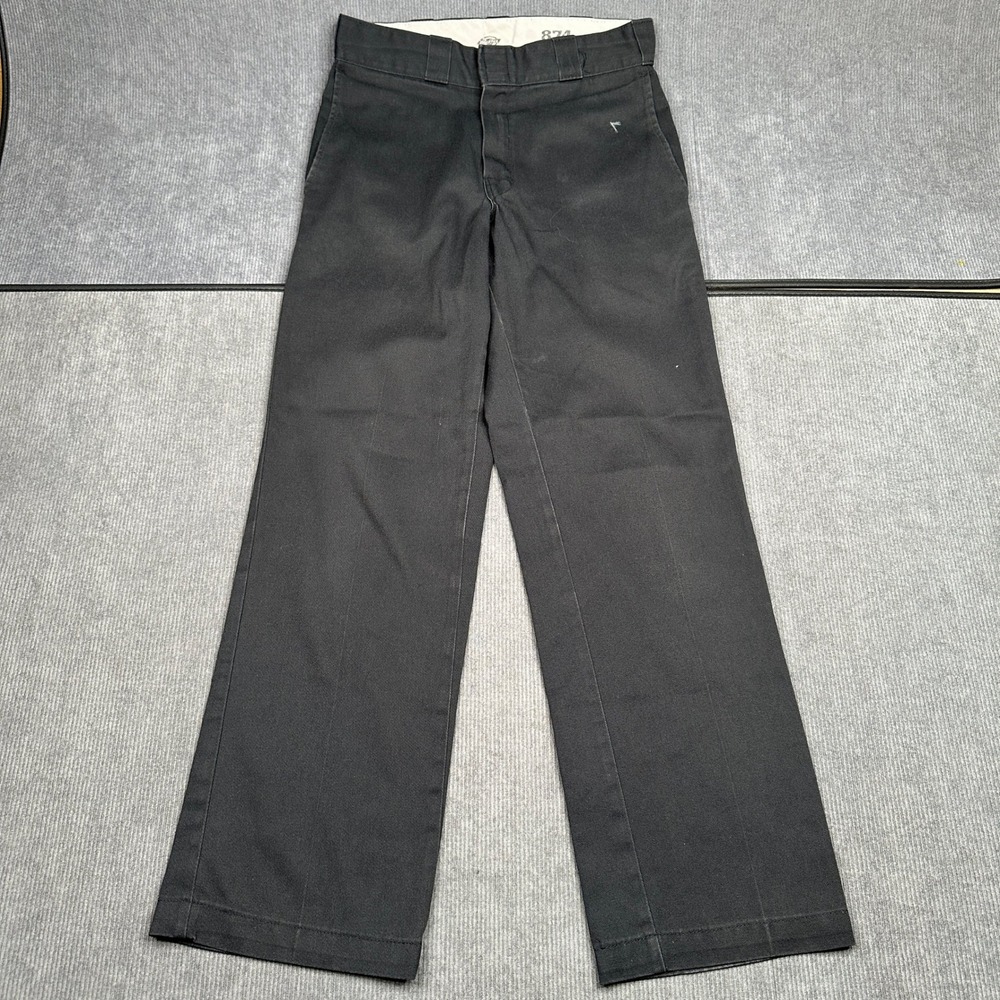 Dickies 874 Original Fit Work Pants Y2k Mens 30x30 Black Straight Leg